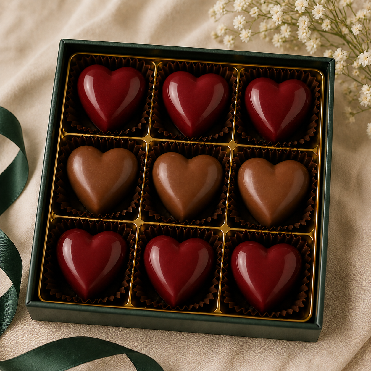Elegant Heart Chocolates